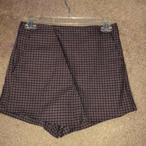 Skorts. Red and blue colored